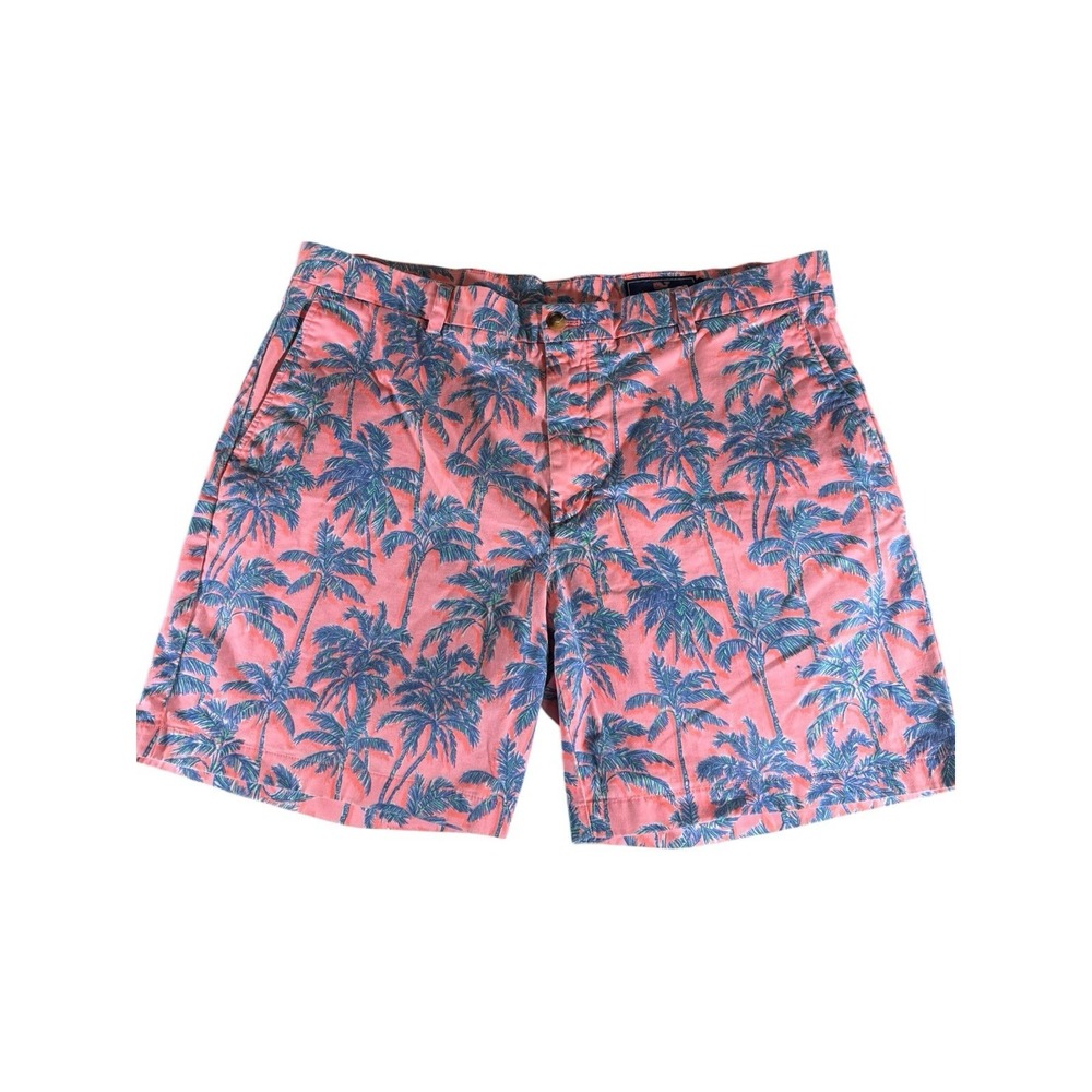 Vineyard‎ Vines Breaker Shorts Adult Size 40 Pink Hawaiian Floral All Over Mens